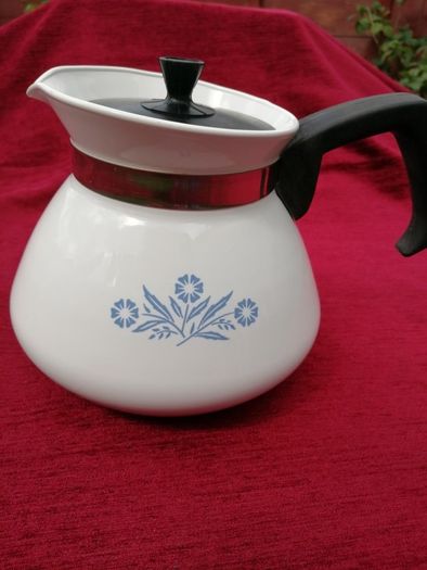 Vintage Corning Ware Coffeepot in Cornflower Blue