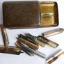 Antique 14 x Assorted Fine Quality  Dip Pen Nibs and Victorian Box Image 2