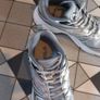 Silver Fila runners size 6 - like new! Image 3