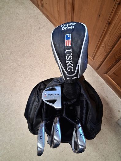 Golf Clubs. US Kids Golf Set.Left Handed .Age 7 To 8 Years Old. Girls Set.. In As New Condition. Collect In Dublin Or Receive Via Post.