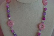 Pink/Purple handmade necklace, New, Jewellery, Gift, Necklaces