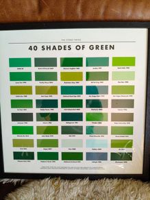 40 Shades Of Green frames Print