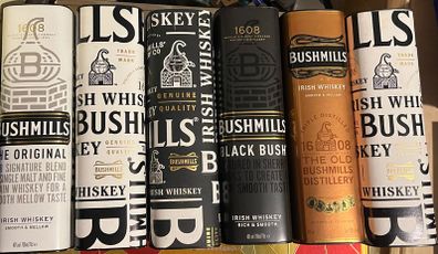 Bushmills jack Daniels whiskey empty box