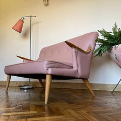 Mid century modern sofas Danish teak ligne roset