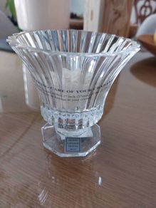 Tipperary Crystal- footed candle holder