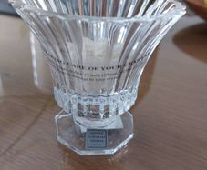 Tipperary Crystal- footed candle holder