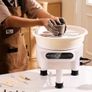 Pottery Wheel 27.9 cm Ceramic Wheel Foot Pedal Touch Screen 450W 3 Legs White Image 6