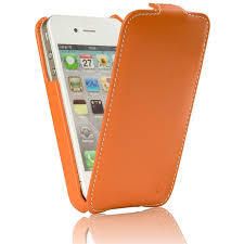 New Stylish Grip Flip Genuine Leather Case Cover Fits Apple Iphone 4s & 4