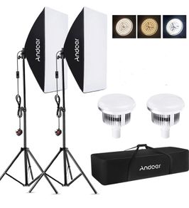 Photography Lighting Kit, 85W LED Light  2 + 50x70cm Softbox  2 + 2M Light Stand 2 + Remote Control  2 + Carry Bag  1 for Studio Portrait Product Photo Video (FREE POSTAGE)