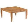 Coffee Table Solid Acacia Wood 80x80x41 cm Brown Image 8