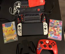 Nintendo Switch OLED + Wheel and games, ULTIMATE BUNDLE