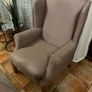 2 Wingback Armchairs and Foot stool Image 2