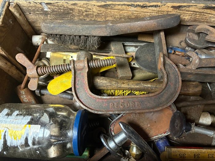 Vintage Engineers tools and box