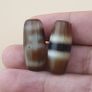 Vintage Himalayan Tibetan Treasure Vase & Stripe Pattern Agate Dzi Beads Image 6