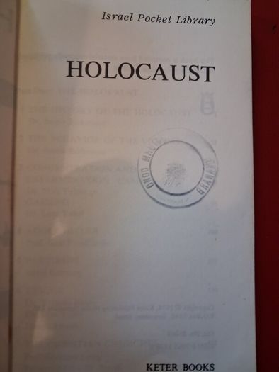 Holocaust / Israel Pocket library / 1974