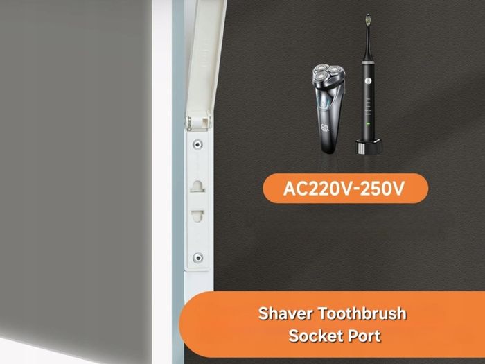 LED Bathroom Mirror Shaver Socket Bluetooth Antifog