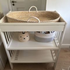 Baby changing table and basket