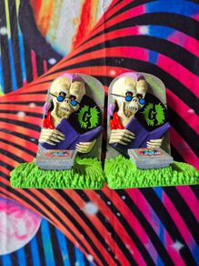 Rare! Vintage 1996 Goosebumps Curly The Skeleton Reading Is A Scream Bookends