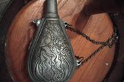 antique gun powder flask