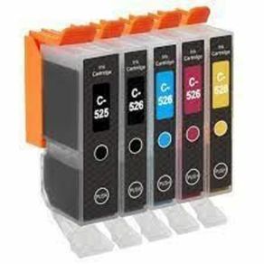 Set of 5 Ink Cartridges Canon PGI-525 & CLI-526