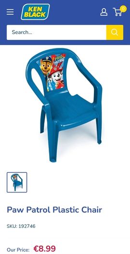 kids table and chair plastic paw patrol