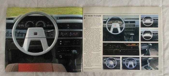 Vintage 1985 Nissan Bluebird Sales Brochure. Rare Automobilia