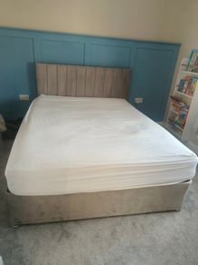 King Light Grey Divan Bed Base