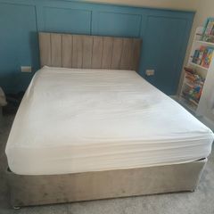 King Light Grey Divan Bed Base