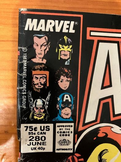Comic: 'The Avengers' 280 / June 1987