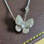 NEW - Silver butterfly necklace and stud earrings Image 6