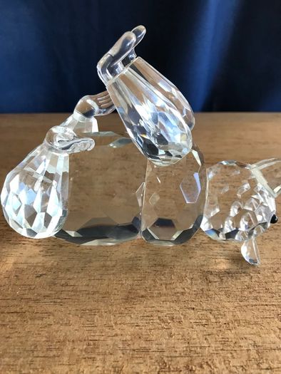 Vintage 24% Lead Crystal Sitting Bear