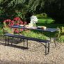 Rectangle Folding Trestle Tables - 180cm (6ft) - Black - Pack of 2 Outdoor Folding Table for Picnic, BBQ, Garden, Camping, Wedding, Party Catering Image 2