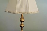 Vintage brass bobbin lamp