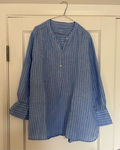 Ladies Pure Linen Plus Size Blouse