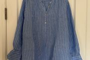 Ladies Pure Linen Plus Size Blouse
