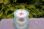 By post only mint ceramic cake stand