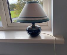 LOUIS MULCAHY pottery lamp with free LOUIS MULCAHY lamp shade