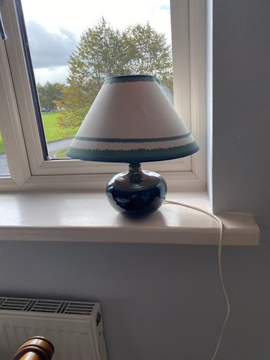 LOUIS MULCAHY pottery lamp with free LOUIS MULCAHY lamp shade