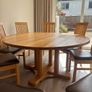 Solid Oak 160cm Round Dining Table and 8 Matching Leather Chairs Kilcroney Furniture Image 3