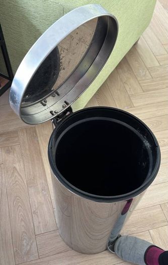 Stainless steel effect Metal Pedal Bin - 30L