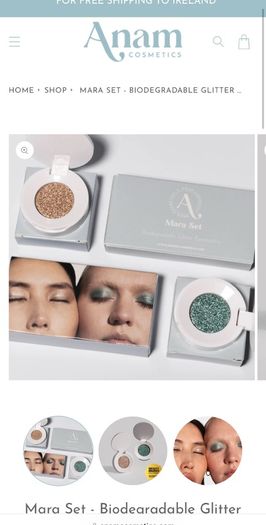 Anam Cosmetics Mara Set - Biodegradable Glitter Eyeshadow COLOUR | Teal & Taupe
