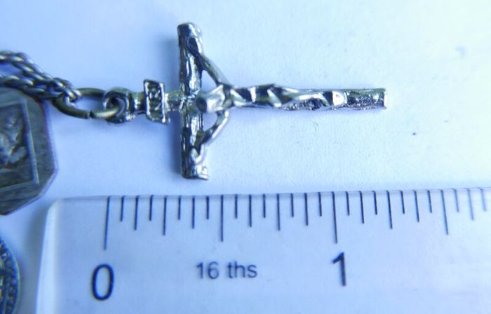 Antique catholic Saints religious many pendants family heirloom necklace