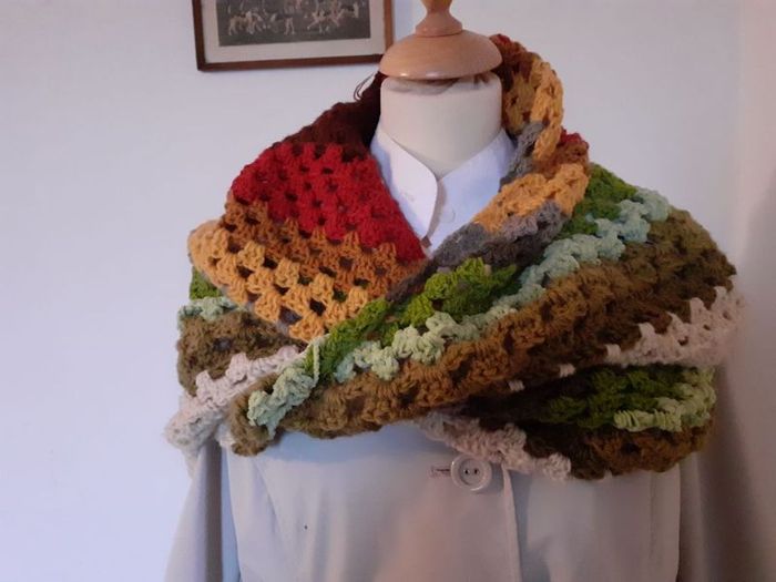 Handmade crochet shawl