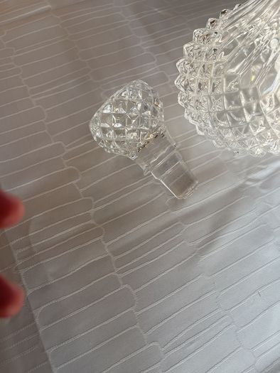 Vintage French Crystal Decanter with Stopper (Longchamp)