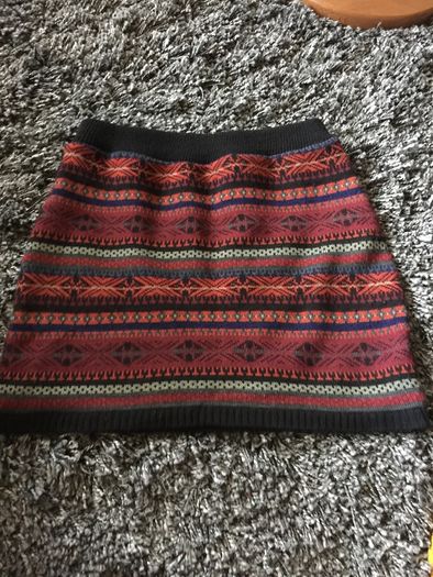 Patterned Mini Skirt