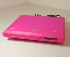 Pink DVD player Bush with universal IR blaster remote
