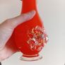 Vintage chinese plum blossom glass, set of 4, job lot, murano -style art galss Image 3