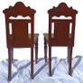 CLEARANCE PAIR of antique 19th century Victorian mahogany hall chairs Image 2