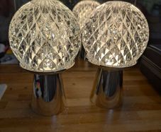 2 x Newbridge silver plated lamps