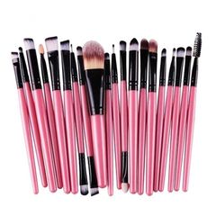 20PCS Make Up Brushes Set Eyeshadow Eyeliner Lip Powder Foundation Blusher Tool